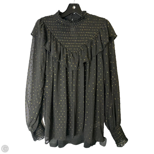 Blouse Long Sleeve By Cupio In Black, Size: Xl