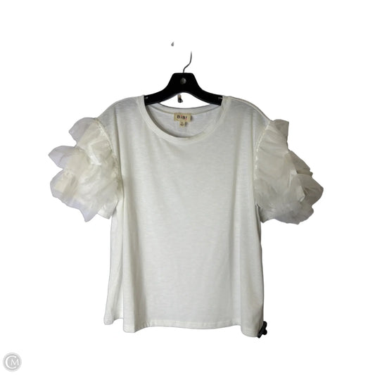 Top Short Sleeve By Bibi In White, Size: Xl