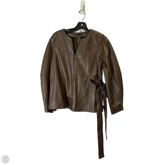 Top Long Sleeve By Banana Republic In Brown, Size: Xs