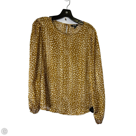 Blouse Long Sleeve By Clothes Mentor In Animal Print, Size: M