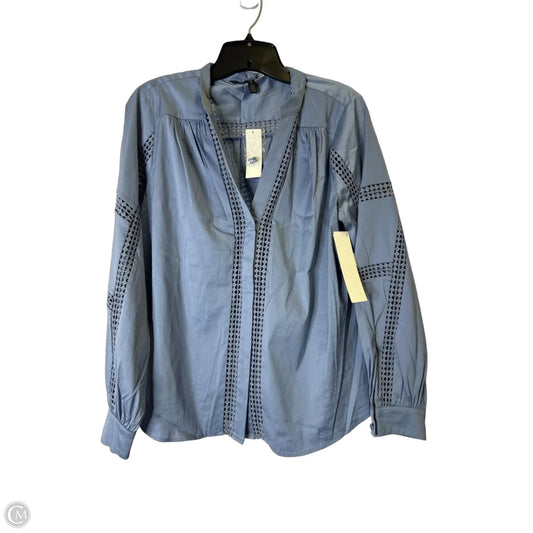 Top Long Sleeve By White House Black Market In Blue, Size: Lp