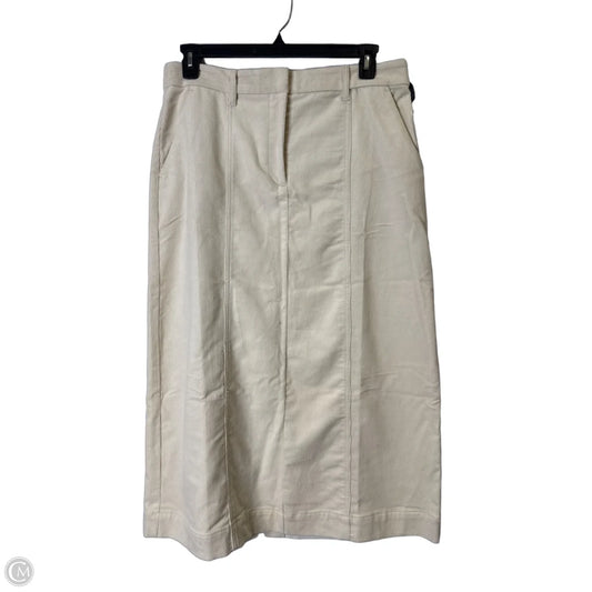 Skirt Midi By Loft In Cream, Size: 12