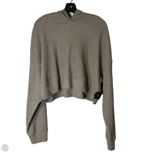 Athletic Sweatshirt Hoodie By Alo In Grey, Size: M
