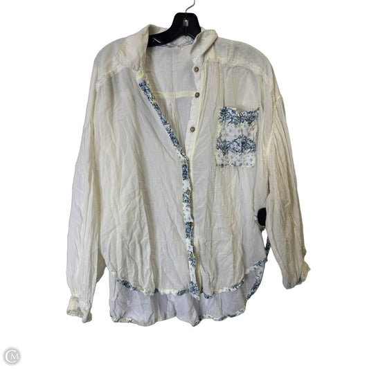 Top Long Sleeve By Free People In Cream, Size: S