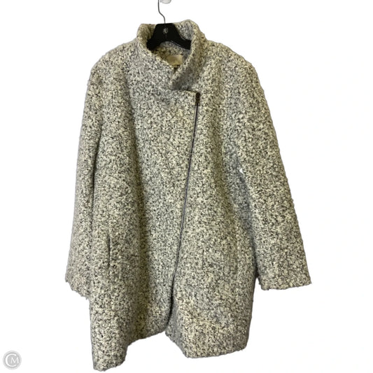 Coat Faux Fur & Sherpa By Loft In Grey, Size: Xxl