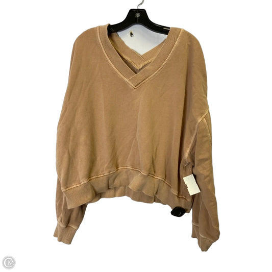 Sweatshirt Crewneck By Aerie In Tan, Size: L