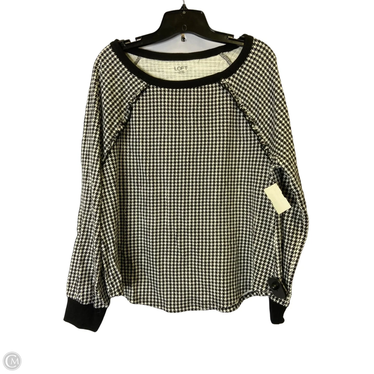 Top Long Sleeve By Loft In Black, Size: L