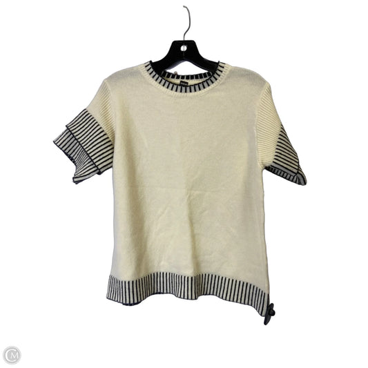 Sweater Short Sleeve By Shein In Cream, Size: L