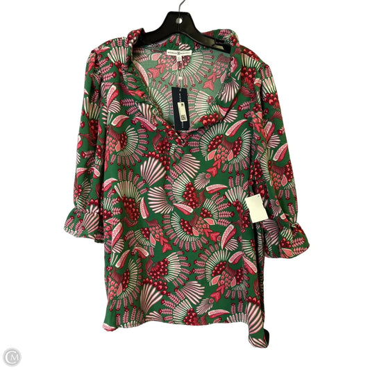 Top Short Sleeve By Michelle Mcdowell In Green, Size: Xl