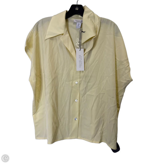 Blouse Short Sleeve By Rachel Zoe In Yellow, Size: L