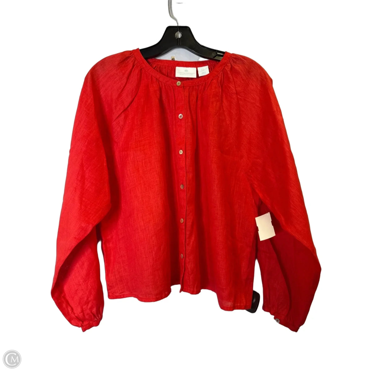 Top Long Sleeve Basic By Cynthia Rowley In Red, Size: M