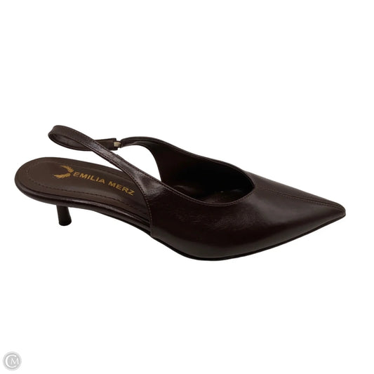 Shoes Heels Kitten By Cmc In Brown, Size: 9