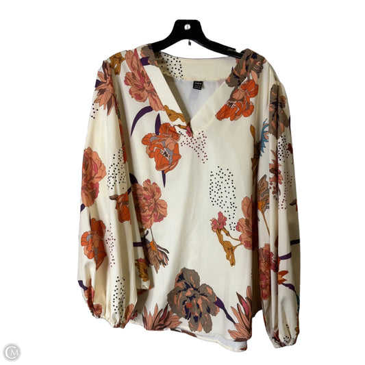 Top Long Sleeve By Shein In Cream, Size: Xl