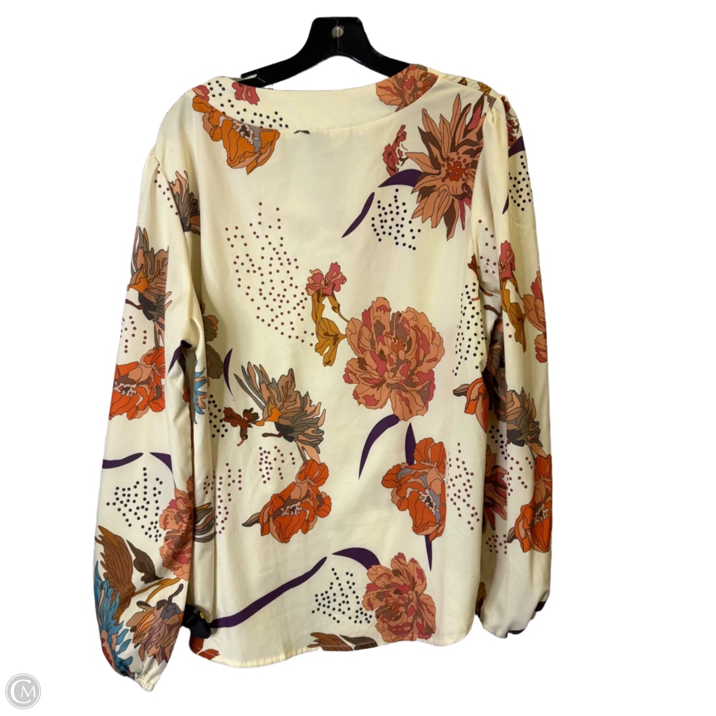 Top Long Sleeve By Shein In Cream, Size: Xl