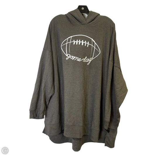 Sweatshirt Hoodie By Lane Bryant In Grey