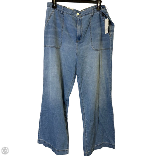 Jeans Wide Leg By Wonderly In Blue Denim, Size: 18