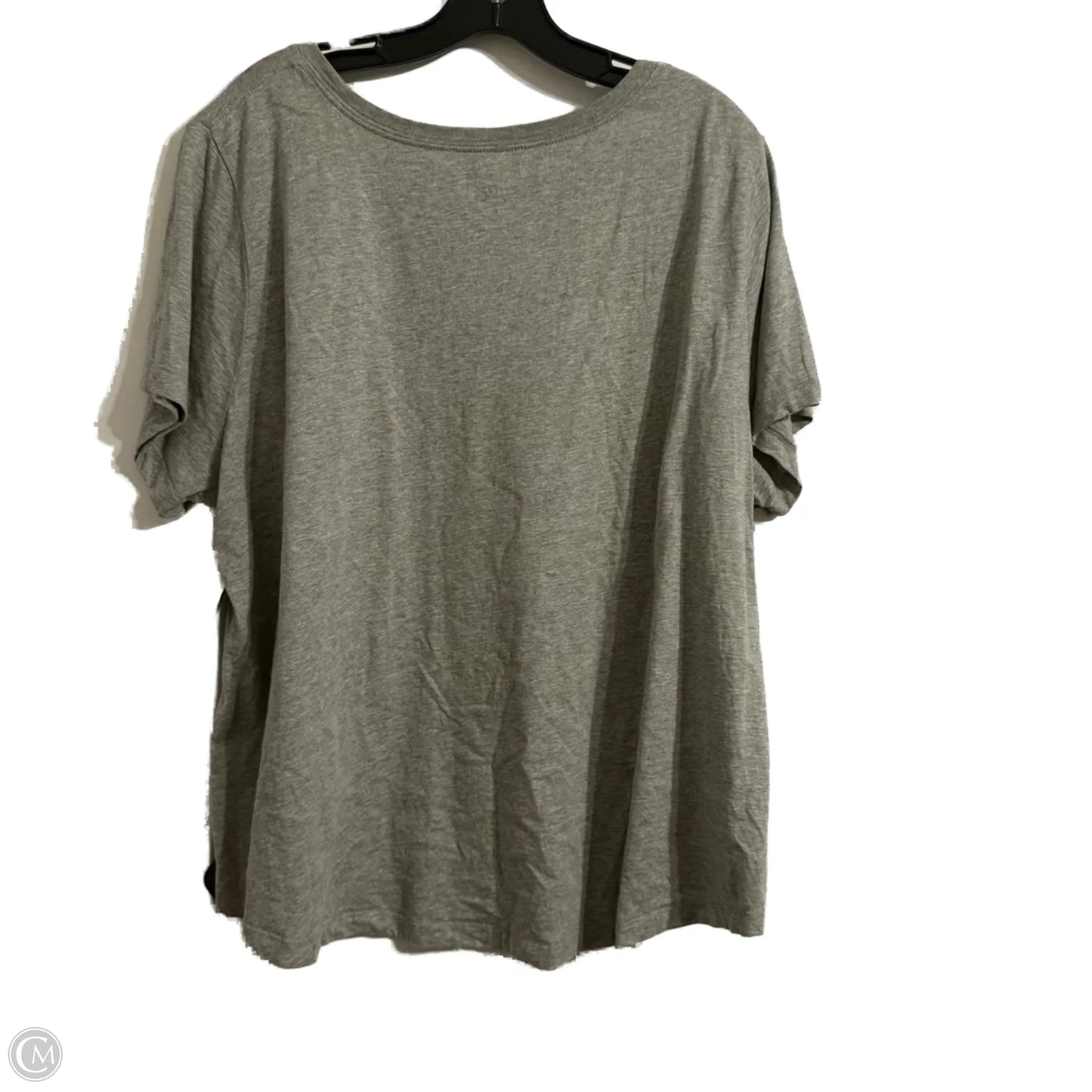 Athletic Top Short Sleeve By Nike Apparel In Grey, Size: 2x