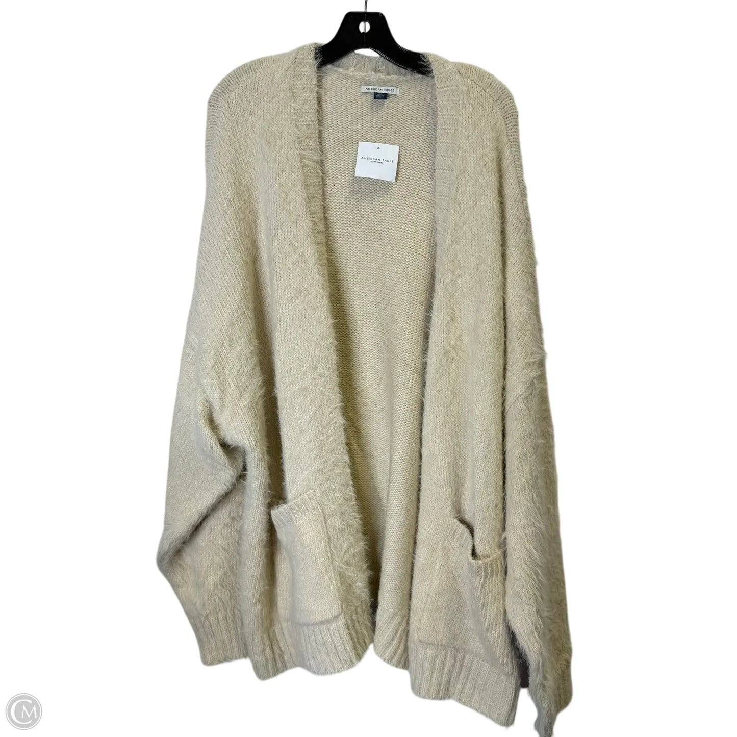 Sweater Cardigan By American Eagle In Beige, Size: Xl