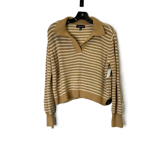 Sweater By Embossed In Tan, Size: M