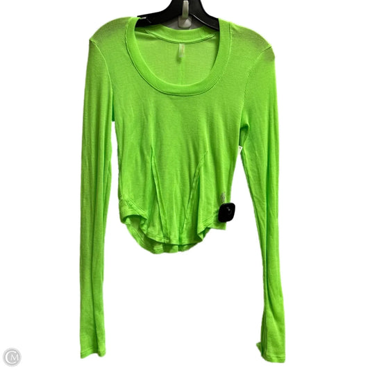 Athletic Top Long Sleeve Crewneck By Free People In Green, Size: S