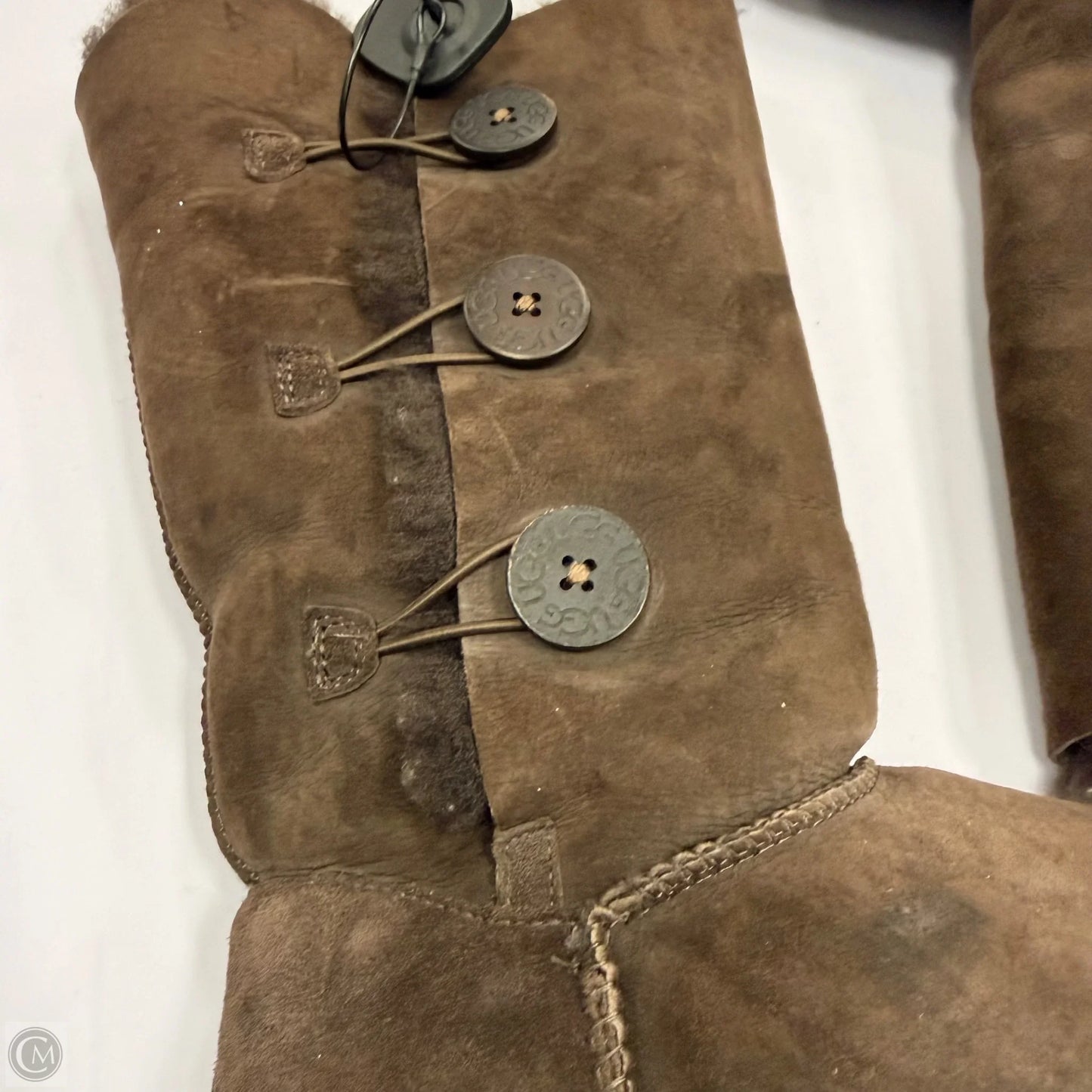 Boots Designer By Ugg In Brown, Size: 9