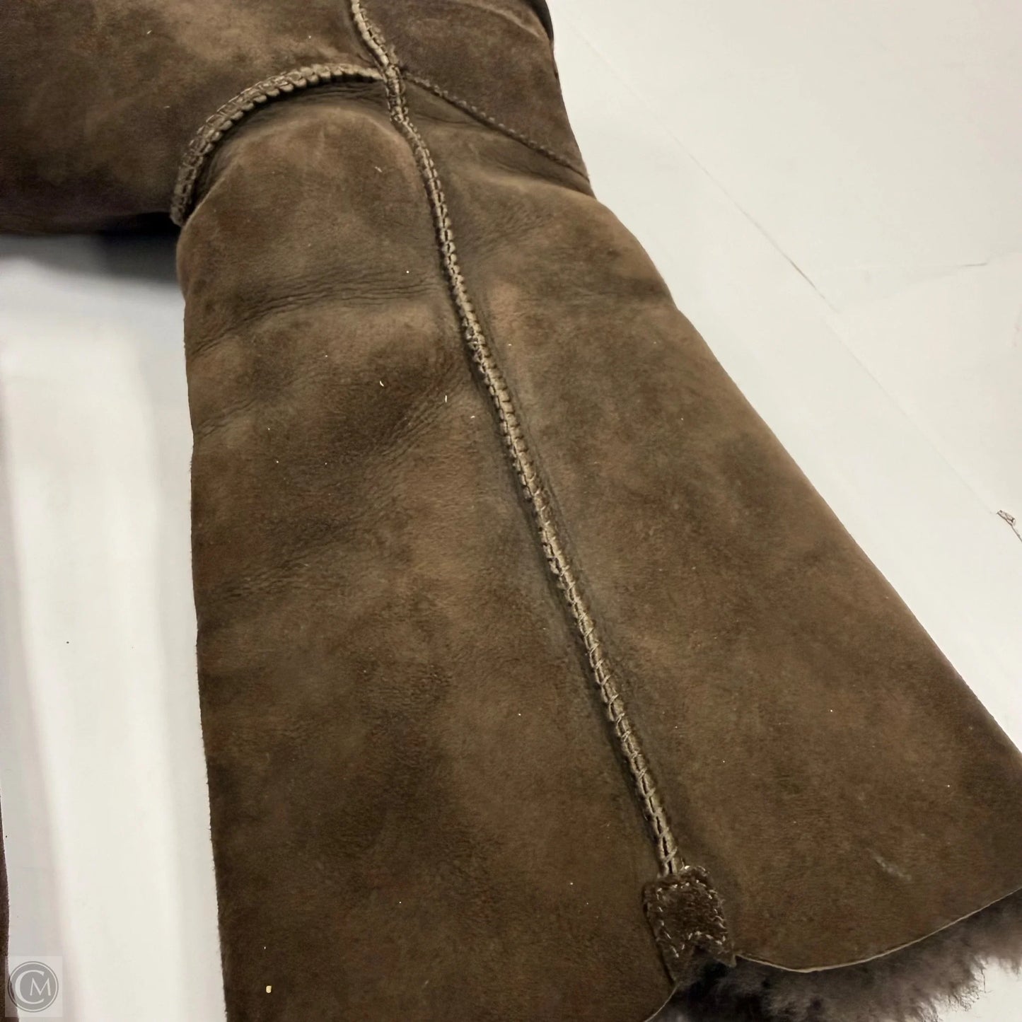 Boots Designer By Ugg In Brown, Size: 9