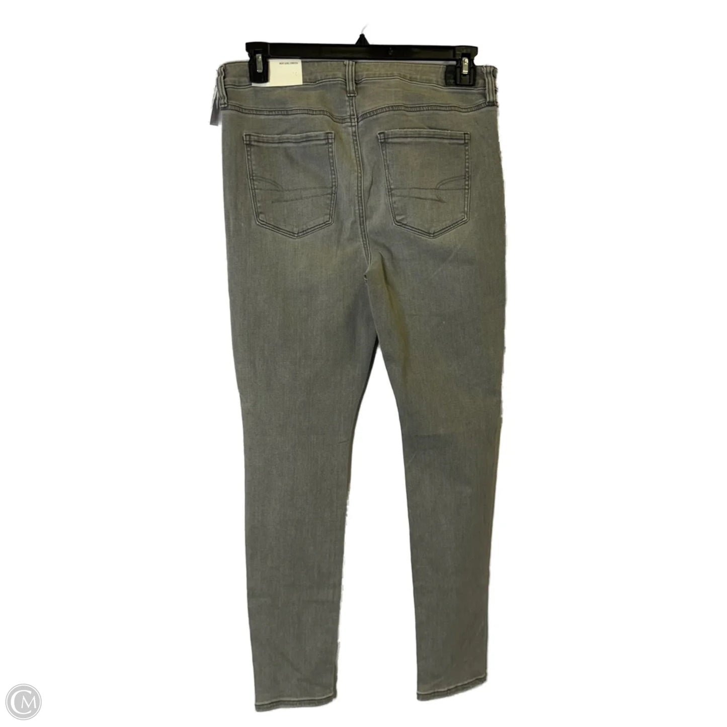 Jeans Skinny By American Eagle In Grey Denim, Size: 12