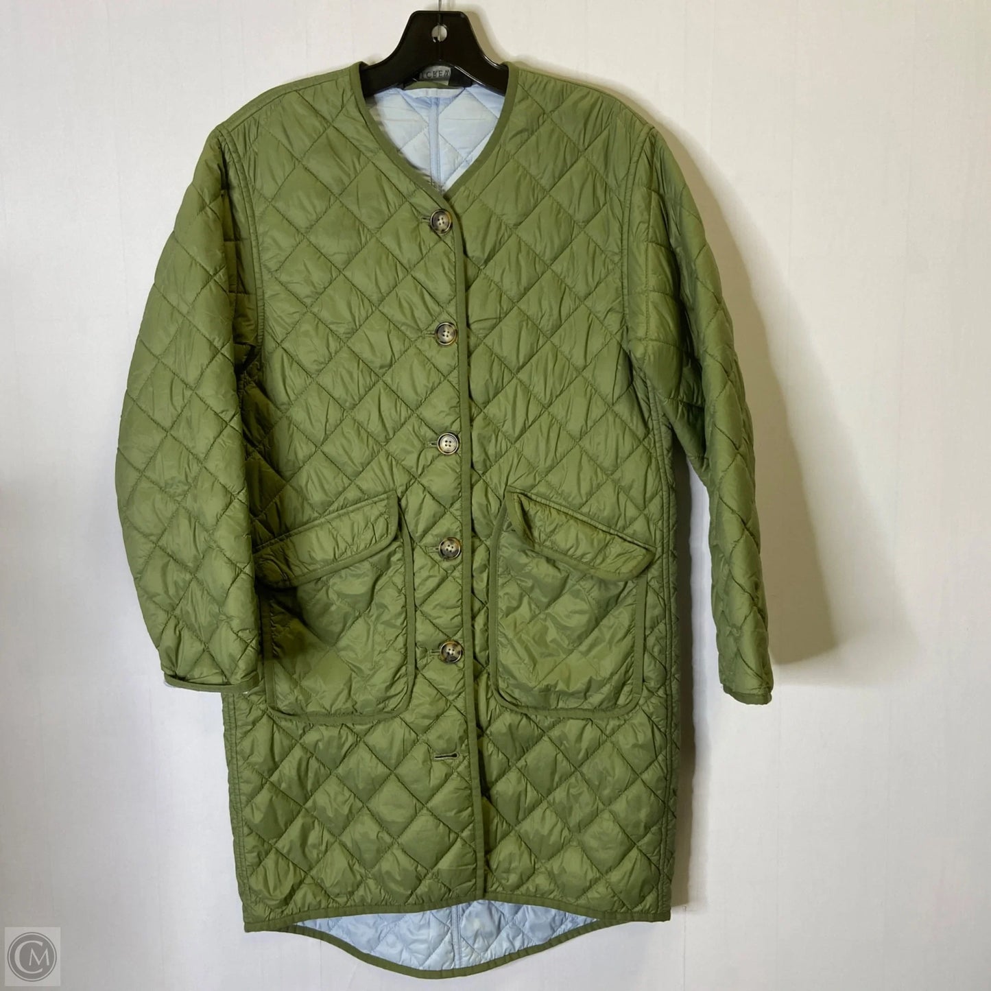Coat Puffer & Quilted By J. Crew In Green, Size: Xxs