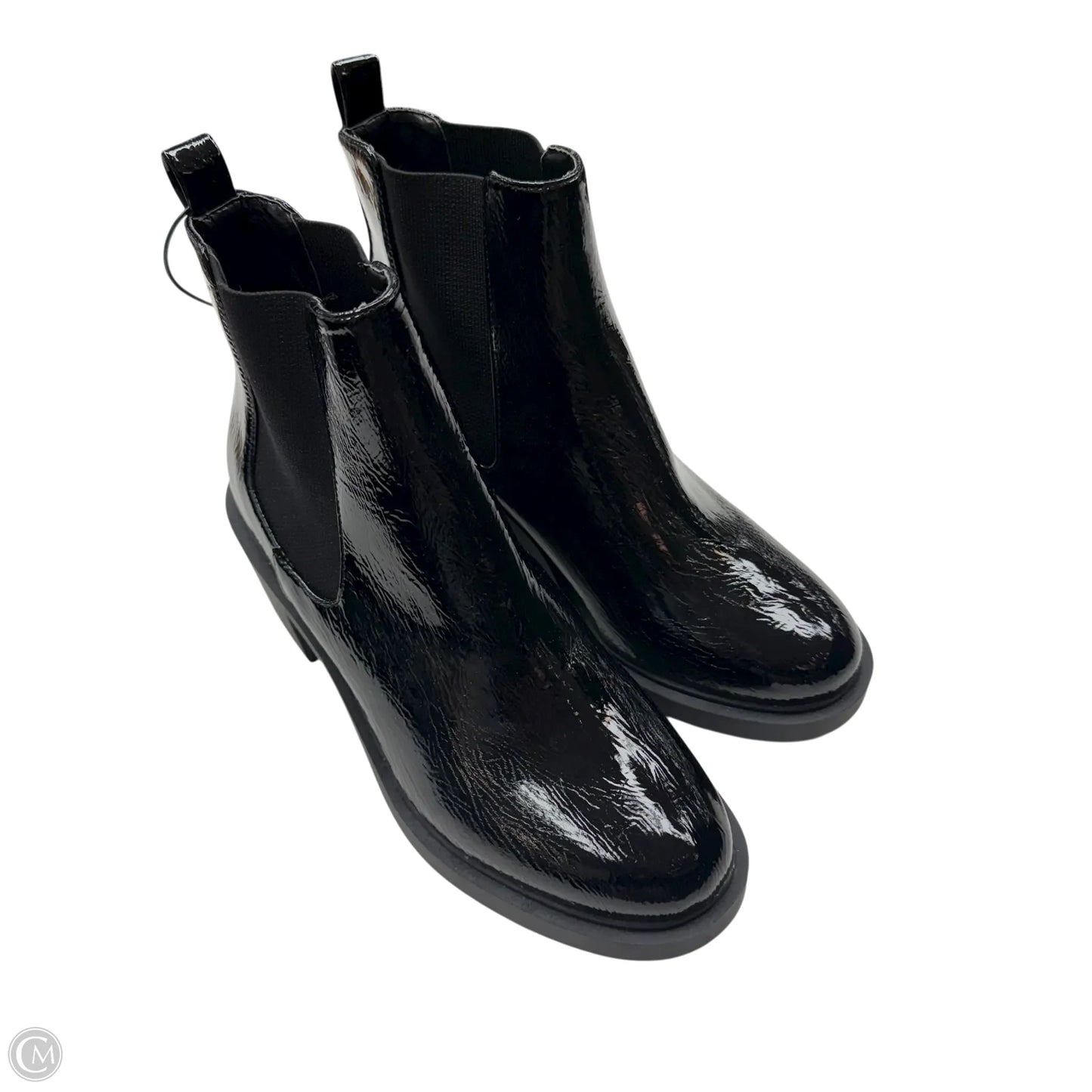 Boots Leather By Clothes Mentor In Black, Size: 9
