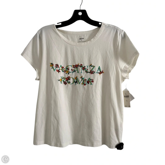 Top Short Sleeve By Maeve In Cream, Size: Xl