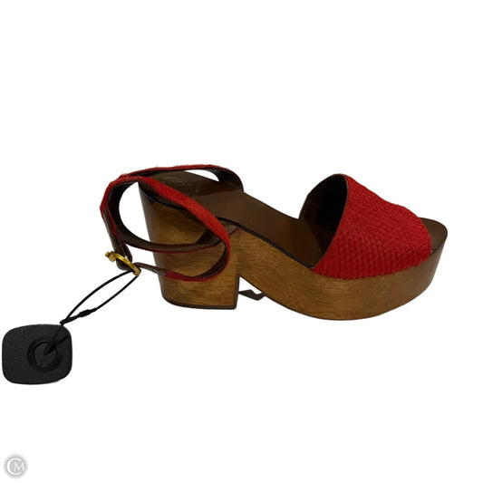 Sandals Heels Platform By Cmb In Red, Size: 10
