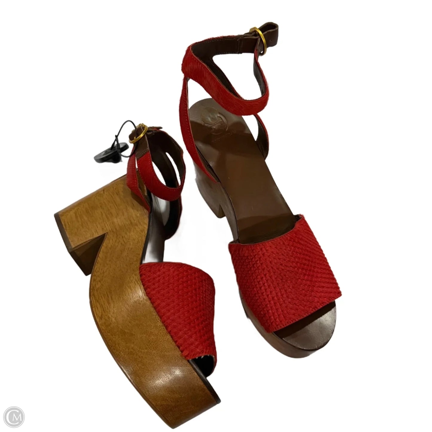 Sandals Heels Platform By Cmb In Red, Size: 10