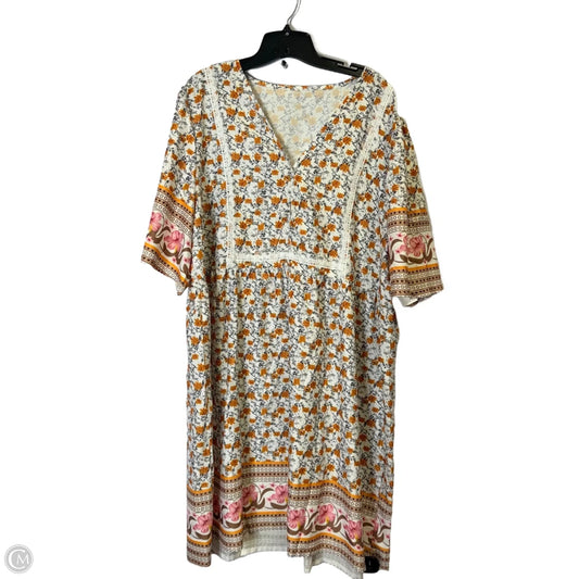 Dress Casual Short By Clothes Mentor In White, Size: 4x