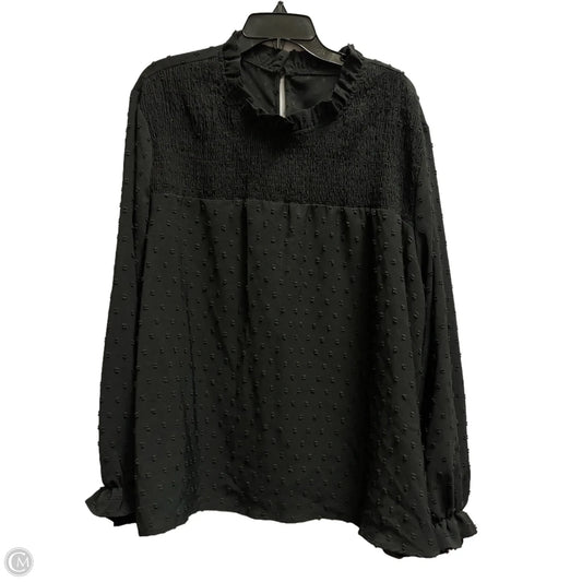 Top Long Sleeve By Shein In Black, Size: 4x