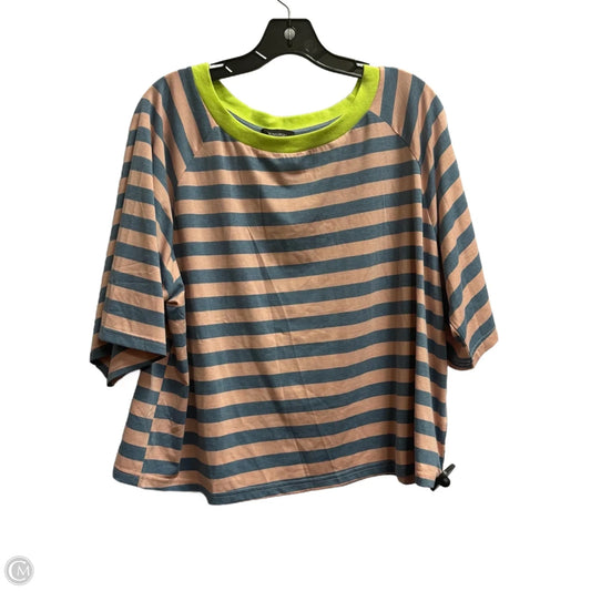 Top Short Sleeve Basic By Clothes Mentor In Blue & Pink, Size: L