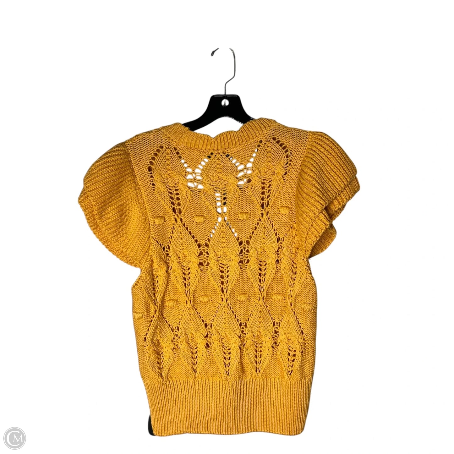 Vest Sweater By Zara In Orange, Size: L