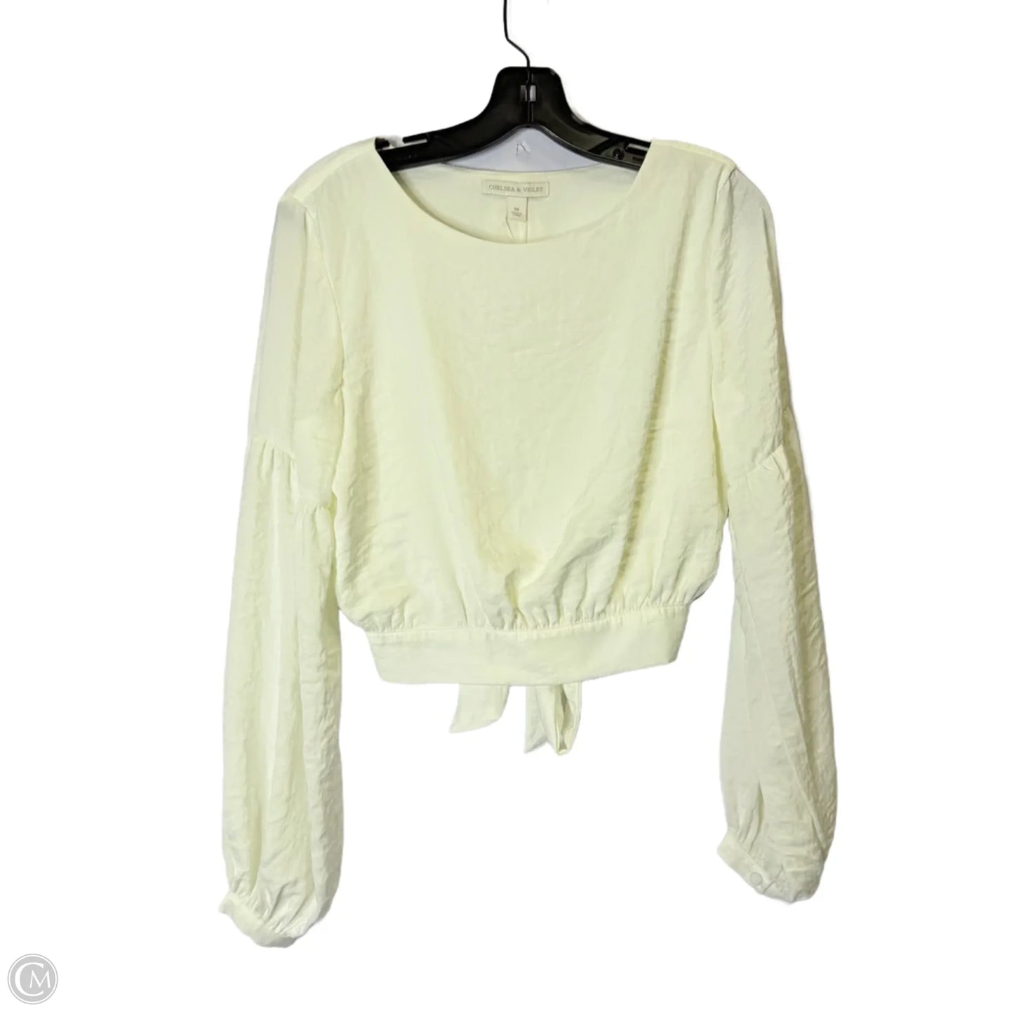 Top Long Sleeve By Chelsea And Violet In Cream, Size: M