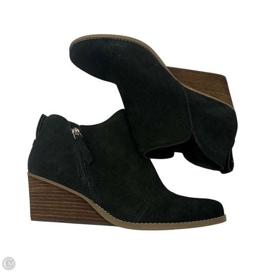 Shoes Heels Wedge By Toms In Black, Size: 11