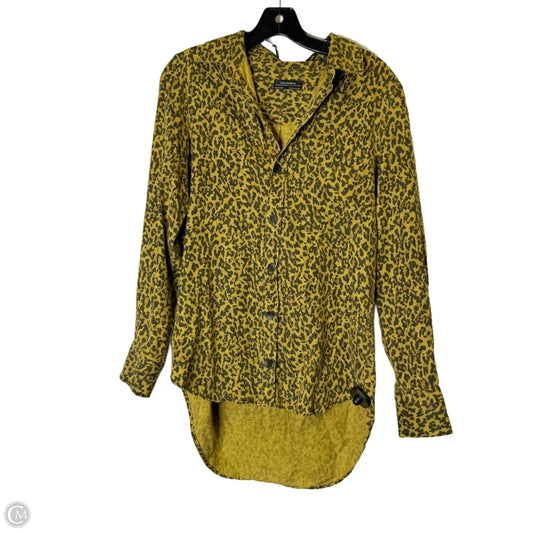 Top Long Sleeve Basic By Zara Women In Animal Print, Size: Xs