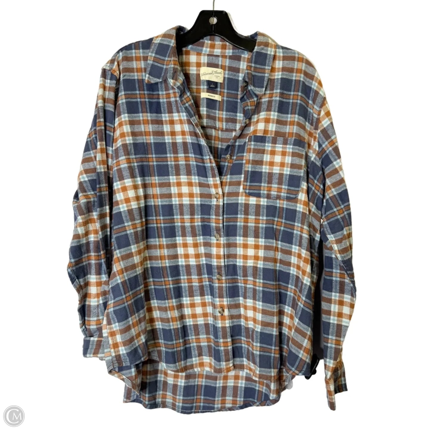 Top Long Sleeve Basic By Universal Thread In Blue, Size: L