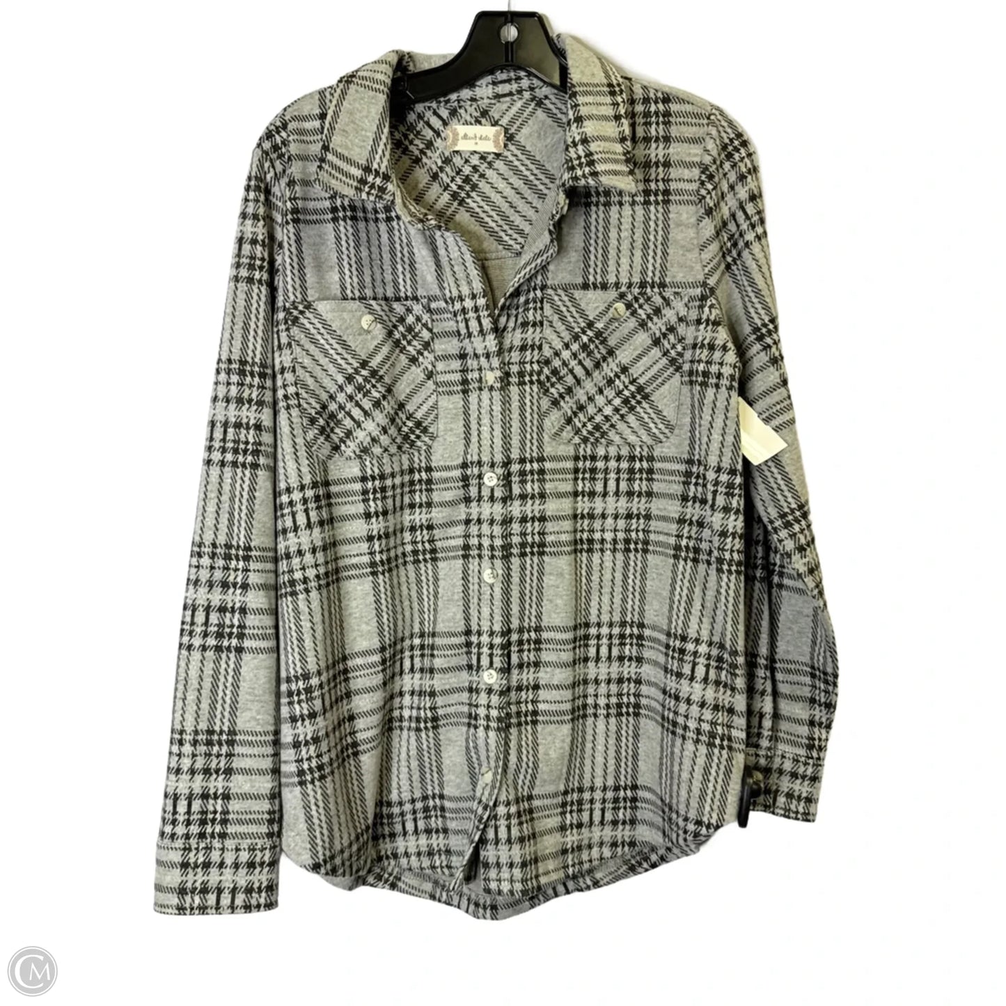 Jacket Shirt By Altard State In Grey, Size: M