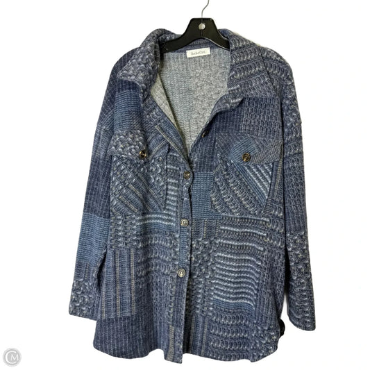 Jacket Shirt By Bucketlist In Blue, Size: S