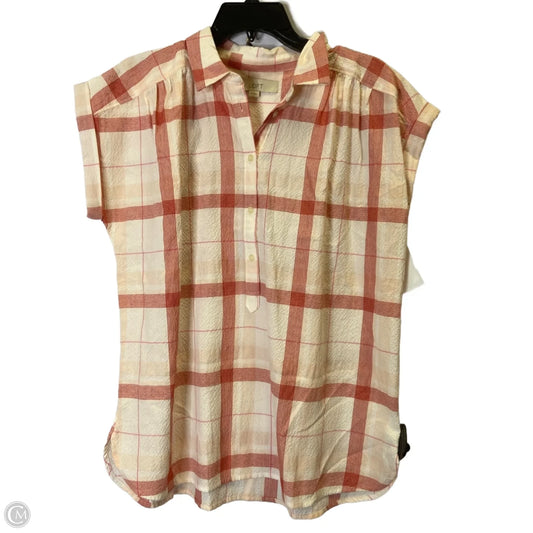 Top Short Sleeve By Loft In Red, Size: M
