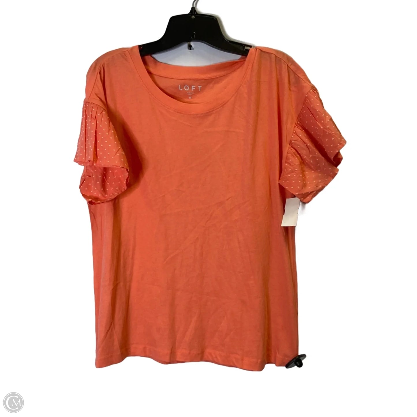 Top Short Sleeve By Loft In Orange, Size: M