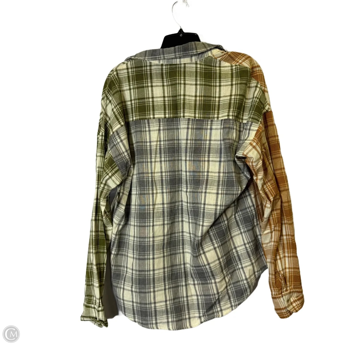 Top Long Sleeve By Clothes Mentor In Plaid Pattern, Size: M