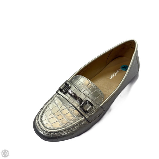 Shoes Flats By Calvin Klein In Silver, Size: 7.5