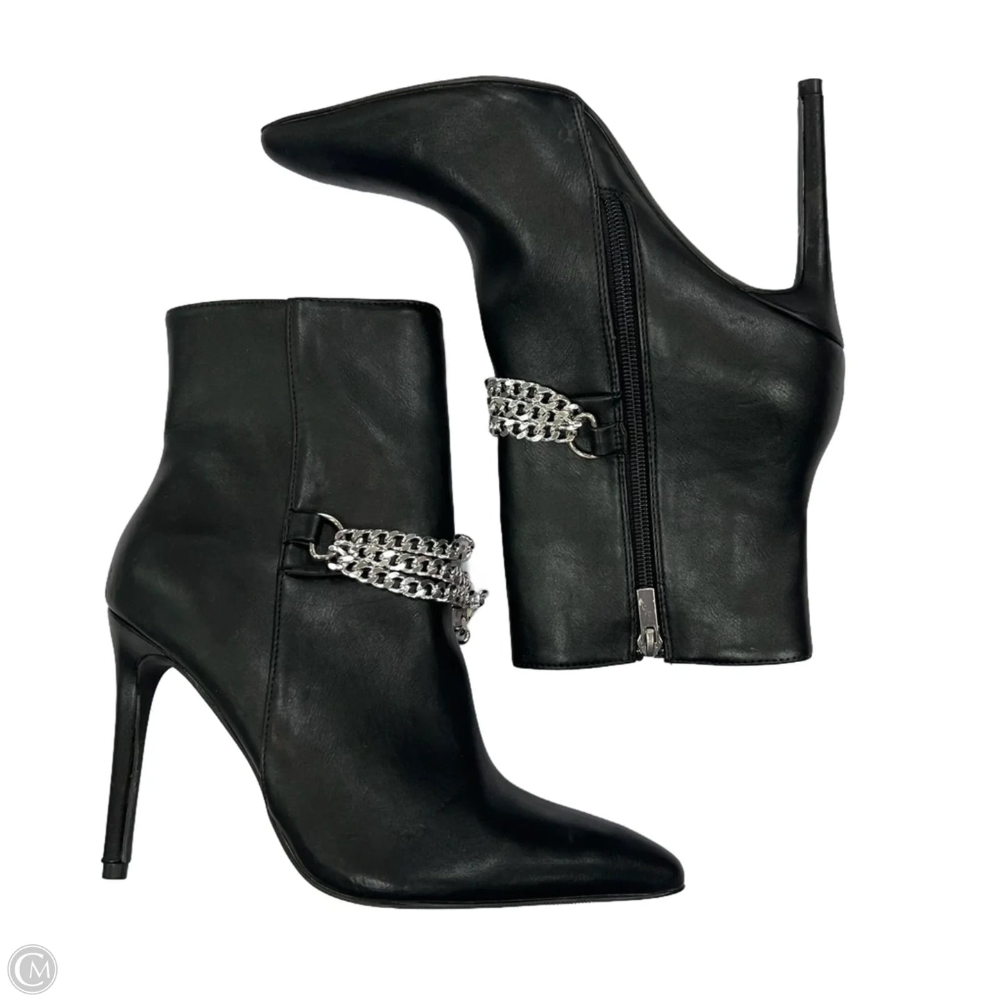 Boots Ankle Heels By Forever 21 In Black, Size: 9
