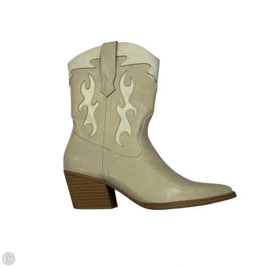 Boots Mid-calf Heels By Universal Thread In Cream, Size: 8.5