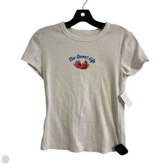 Top Short Sleeve Basic By Old Navy In White, Size: M