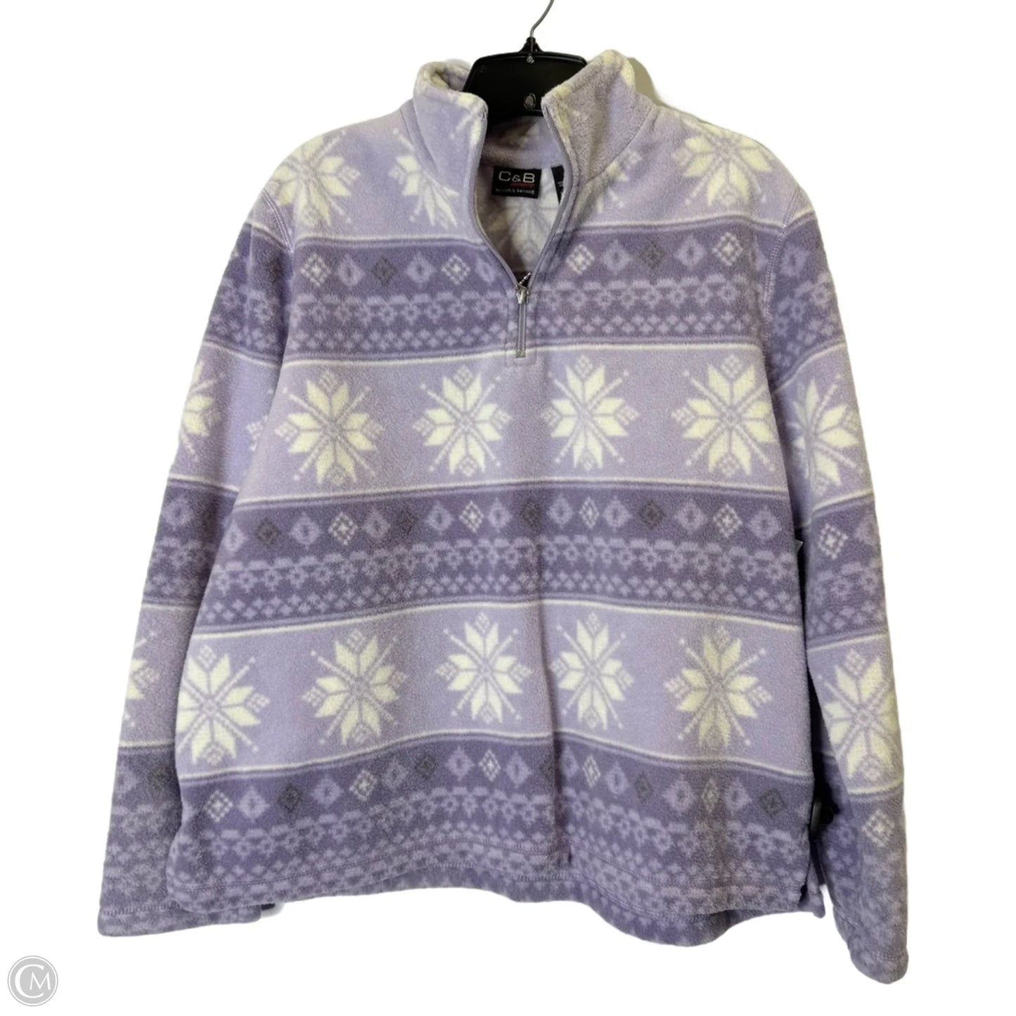Jacket Fleece By Clothes Mentor In Purple, Size: L